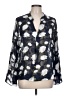 dalia 100% Polyester Floral Blue 3/4 Sleeve Blouse Size L - photo 1