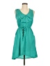 Bebop 100% Polyester Solid Teal Casual Dress Size M - photo 1
