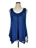Cupio Blue Sleeveless Blouse Size XL - photo 1