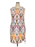 Soma Print White Orange Casual Dress Size XXL - photo 1