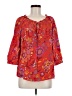 Tibi 100% Silk Red 3/4 Sleeve Silk Top Size 6 - photo 1