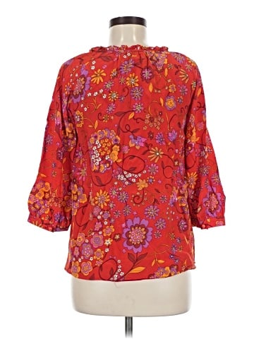 Tibi 3/4 Sleeve Silk Top (view 2)