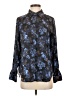 Elie Tahari 100% Polyester Floral Blue Long Sleeve Blouse Size S - photo 1
