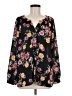 Gibson 100% Polyester Black Long Sleeve Blouse Size M - photo 1