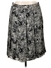 Who What Wear 100% Polyester Print Silver Casual Skirt Size 16 - photo 1