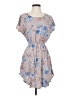Final Touch 100% Rayon Floral Tan Casual Dress Size S - photo 1