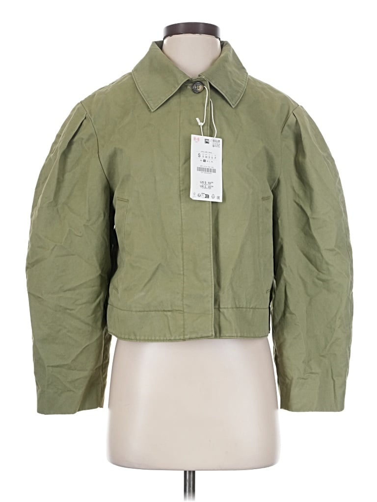 Pre-owned Zara Jacket In Green