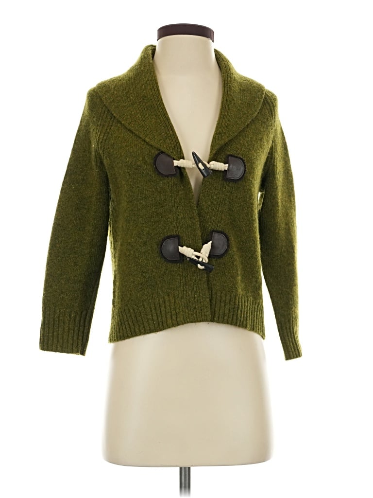 Pre-owned Jcrew Cardigan Sweater In Green