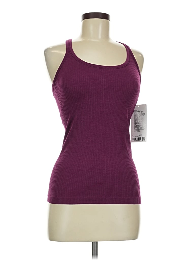 Pre-owned Lululemon Athletica Tank Top Purple Halter Neckline Tops