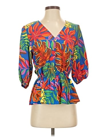Indigo Rose 3/4 Sleeve Blouse (view 1)