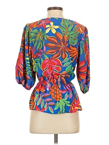 Indigo Rose 3/4 Sleeve Blouse (view 2)