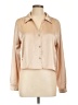 Sweet Rain 100% Polyester Metallic Tan Long Sleeve Blouse Size L - photo 1