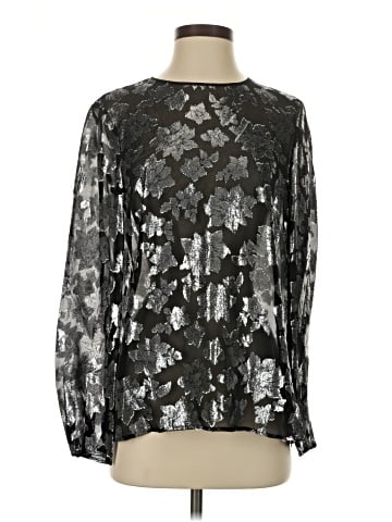 Club Monaco Long Sleeve Silk Top (view 1)
