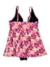 Catherine Malandrino Floral Pink One Piece Swimsuit Size 1X - photo 2
