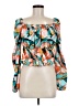 Bar III 100% Polyester Teal 3/4 Sleeve Blouse Size M - photo 1