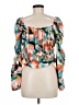 Bar III 100% Polyester Teal 3/4 Sleeve Blouse Size M - photo 2