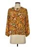 Eclair 100% Polyester Gold 3/4 Sleeve Blouse Size S - photo 1