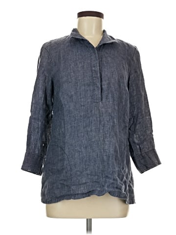 PaperWhite 3/4 Sleeve Button-Down Shirt (view 1)