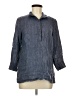 PaperWhite 100% Linen Gray 3/4 Sleeve Button-Down Shirt Size 6 - photo 1
