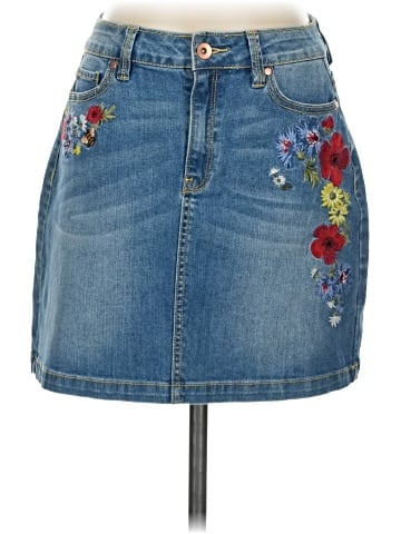 Hi-Line Denim Skirt (view 1)