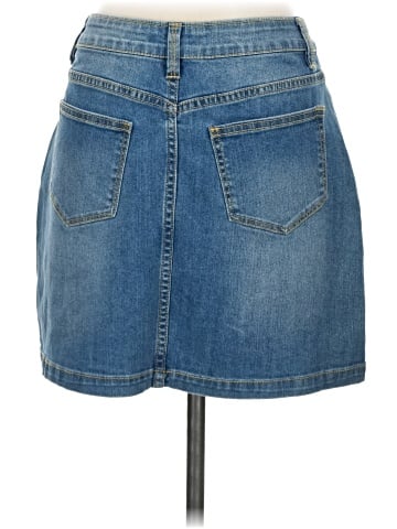 Hi-Line Denim Skirt (view 2)
