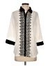 Unique Spectrum 100% Polyester Ivory 3/4 Sleeve Blouse Size S - photo 1