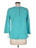 Talbots 100% Cotton Teal 3/4 Sleeve Top Size M (petite) - photo 2