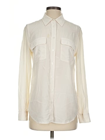 Equipment Long Sleeve Silk Top (view 1)
