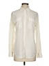 Equipment 100% Silk Ivory Long Sleeve Silk Top Size S - photo 1