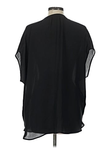Vince. Short Sleeve Silk Top (view 2)