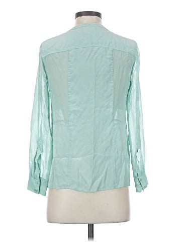 BCBGMAXAZRIA Long Sleeve Silk Top (view 2)