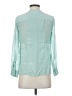 BCBGMAXAZRIA 100% Silk Teal Long Sleeve Silk Top Size XS - photo 2