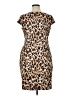 Roz & Ali Animal Print Brown Cocktail Dress Size 16 - photo 2