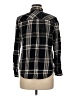 Faded Glory Plaid Black Long Sleeve Button-Down Shirt Size M - photo 2