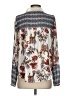 Ann Taylor LOFT 100% Polyester Floral Ivory Long Sleeve Blouse Size XS - photo 2
