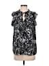 H By Halston 100% Polyester Black Sleeveless Blouse Size M - photo 1