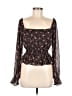 WAYF 100% Polyester Black Long Sleeve Blouse Size M - photo 1