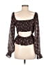 WAYF 100% Polyester Black Long Sleeve Blouse Size M - photo 2