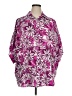 Adrienne Floral Pink 3/4 Sleeve Button-Down Shirt Size 1X - photo 1