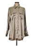 DKNY Tan Long Sleeve Blouse Size M - photo 1
