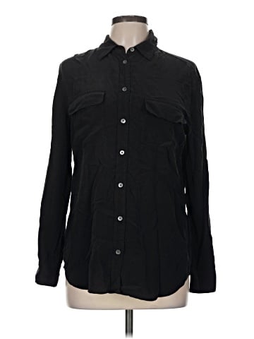 Equipment Long Sleeve Silk Top (view 1)