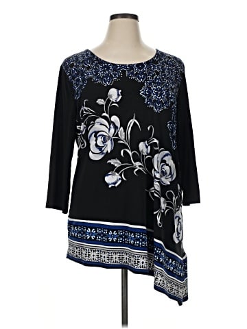 JM Collection Long Sleeve Blouse (view 1)