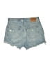 Levi's 100% Cotton Graphic Blue Denim Shorts Size 27 waist - photo 2