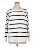 Cable & Gauge Stripes White Pullover Sweater Size 1X - photo 1