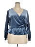 LC Lauren Conrad Blue Long Sleeve Blouse Size XXL - photo 1