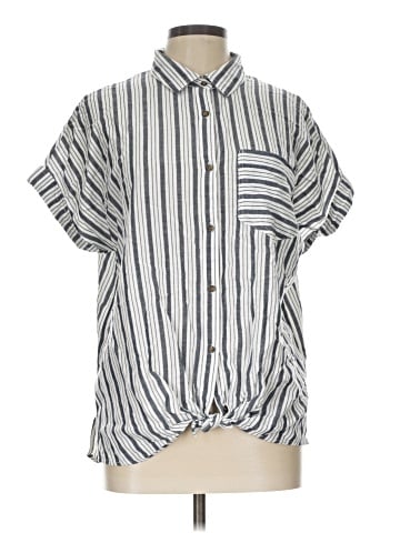 a.n.a. A New Approach Short Sleeve Button-Down Shirt (view 1)