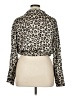 Zara Animal Print Tan Long Sleeve Blouse Size XL - photo 2