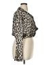 Zara Animal Print Tan Long Sleeve Blouse Size XL - photo 4