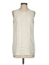 Vince Camuto 100% Polyester Ivory Sleeveless Blouse Size S - photo 1