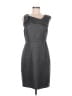 Halston Heritage Chevron-herringbone Gray Cocktail Dress Size 6 - photo 1